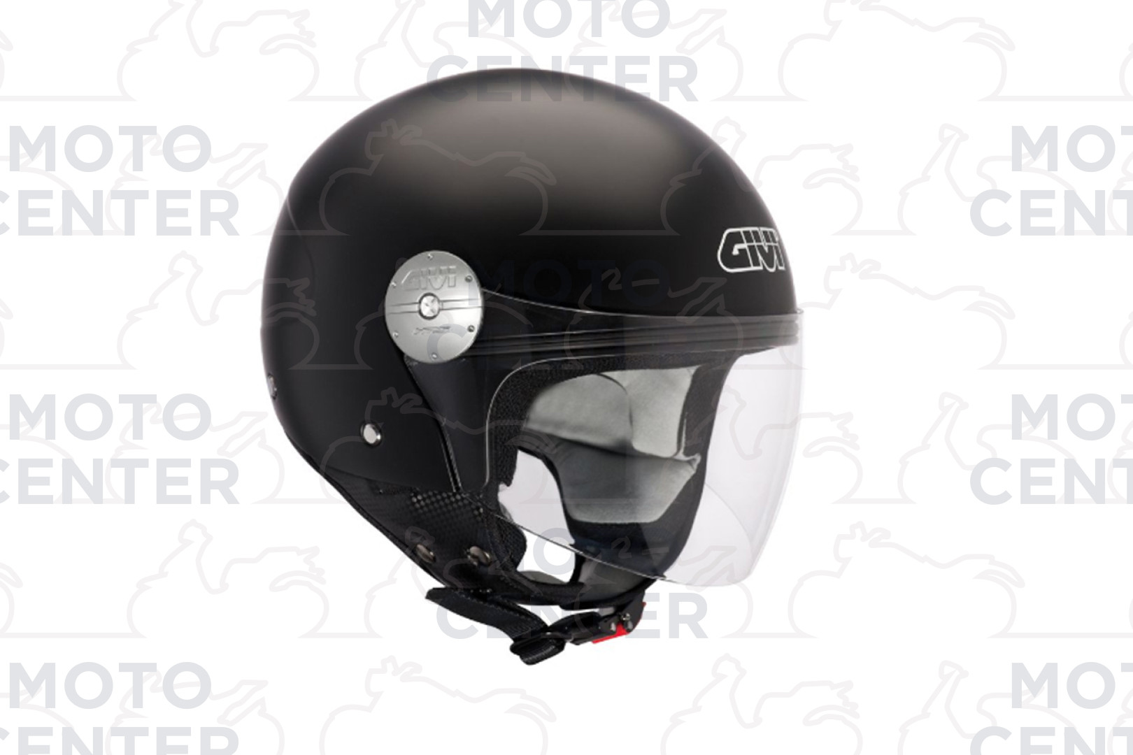 CASCO GIVI 20.7 JET OLDSTER STRIPES ROSSO NERO IN FIBRA TAGLIA L (59 Cm.) |  Motocenter.it | Ricambi Vespa e Moto
