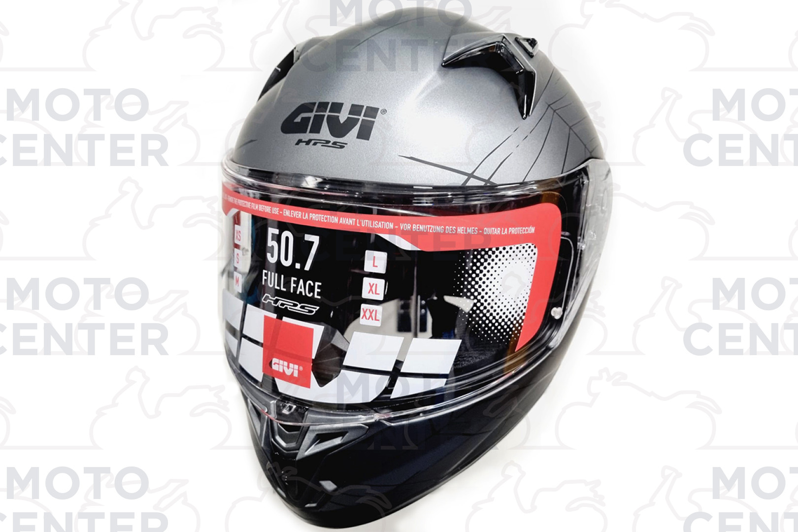 CASCO INTEGRALE GIVI 50.6 STOCCARDA SPLINTER NERO OPACO/ROSSO TAGLIA M (58  Cm.) | Motocenter.it | Ricambi Vespa e Moto