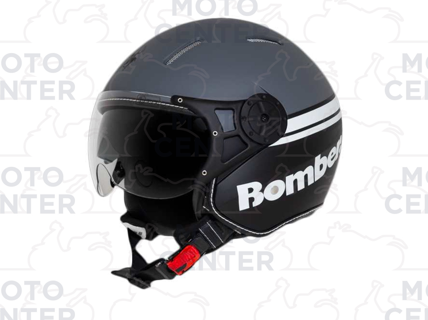 CASCO BOMBER RD107N GRIGIO OPACO NERO CON DOPPIA VISIERA TAGLIA XL (61 Cm.)  | Motocenter.it | Ricambi Vespa e Moto