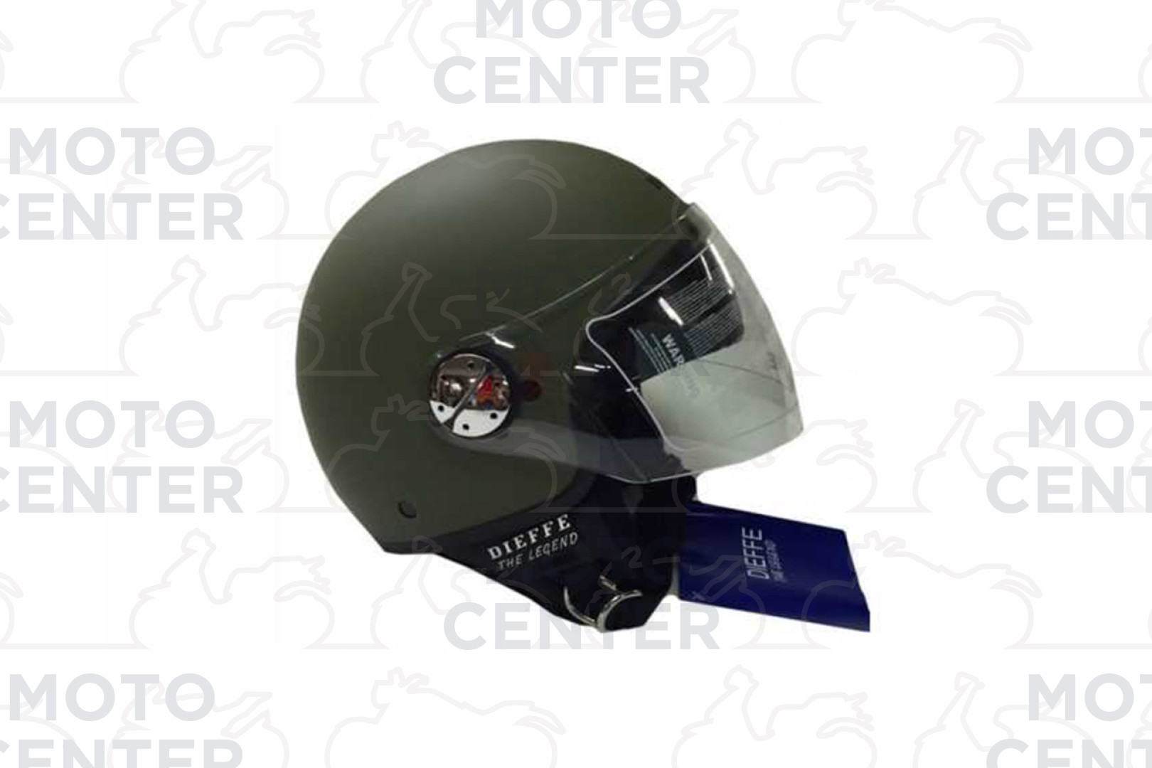 CASCO DEMI JET DF 2500 VERDE MILITARE OPACO DOPPIA VISIERA TAGLIA S (56  Cm.) | Motocenter.it | Ricambi Vespa e Moto